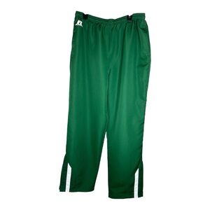 Russell Athletic Green Joggers W/White Mesh Lining SZ XL